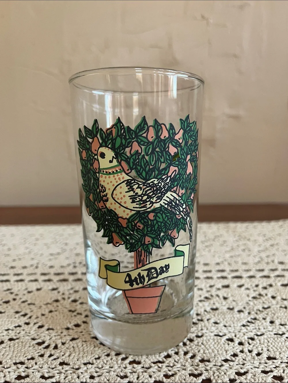 Set of 11 Decorative Holiday Glass Tumblers - Colorful Botanical Designs